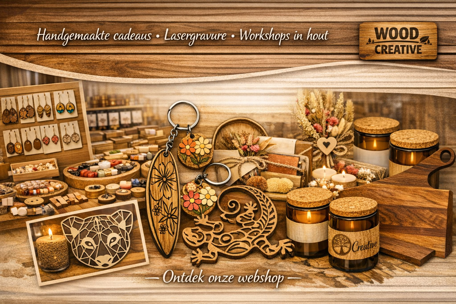 Wood Creative — lasergesneden en gegraveerde houten artikelen